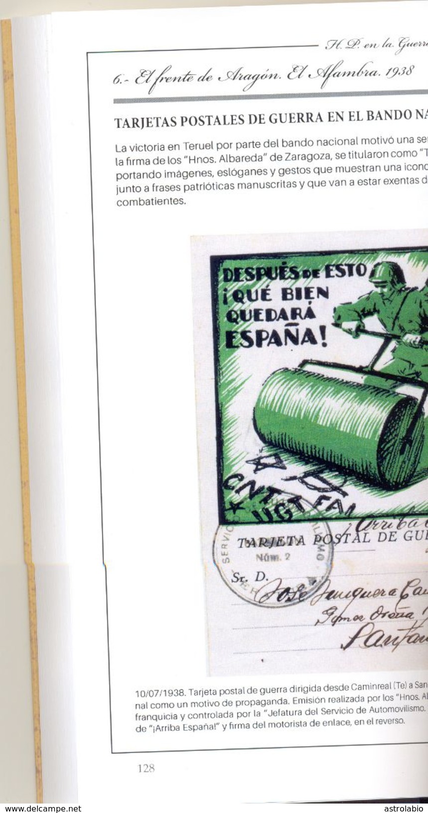 Historia Postal En La Guerra Civil Española Vol II - Teruel 1936-39  Ver 7 Scan - Posta Militare E Storia Militare