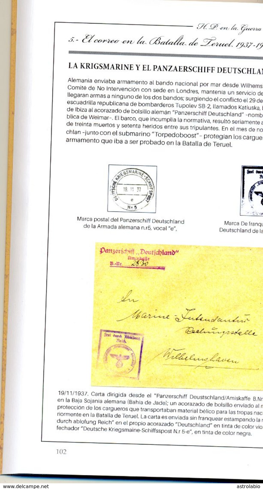Historia Postal En La Guerra Civil Española Vol II - Teruel 1936-39  Ver 7 Scan - Poste Militaire & Histoire Postale