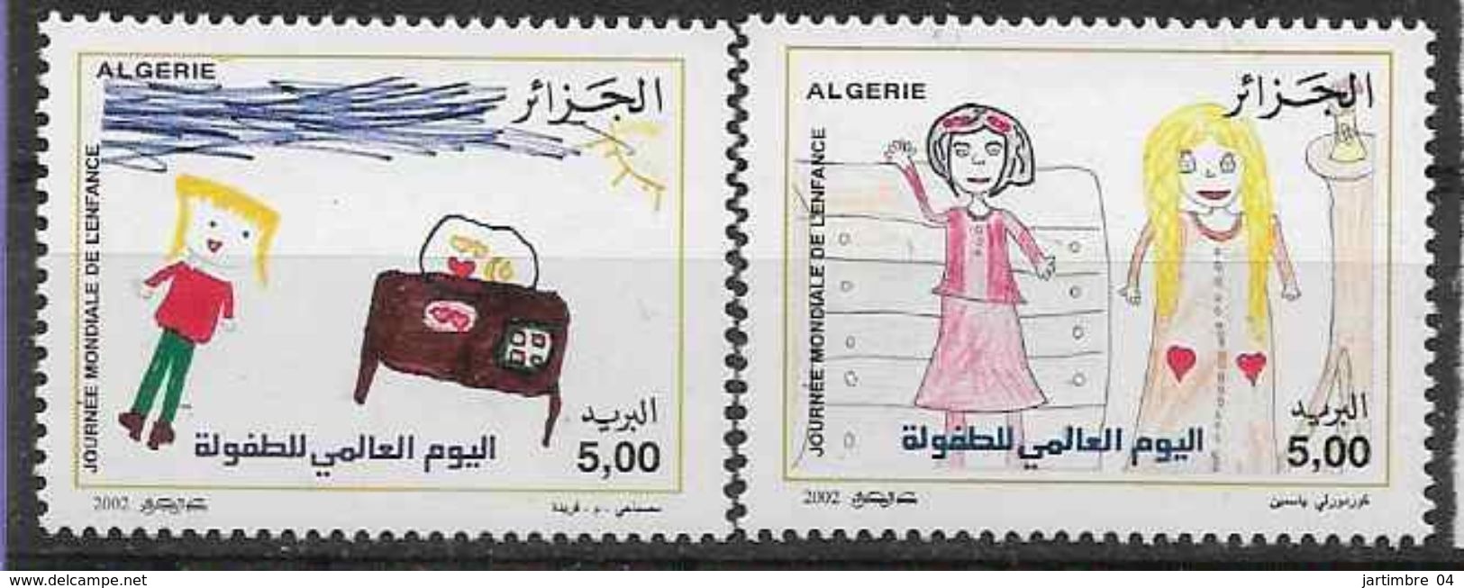 2002 ALGERIE 1311-12** Dessins D'enfants - Algérie (1962-...)