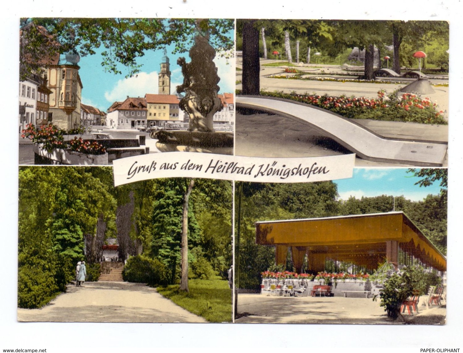 8742 BAD KÖNIGSHOFEN, Marktplatz, Minigolf, Kurpark - Bad Koenigshofen