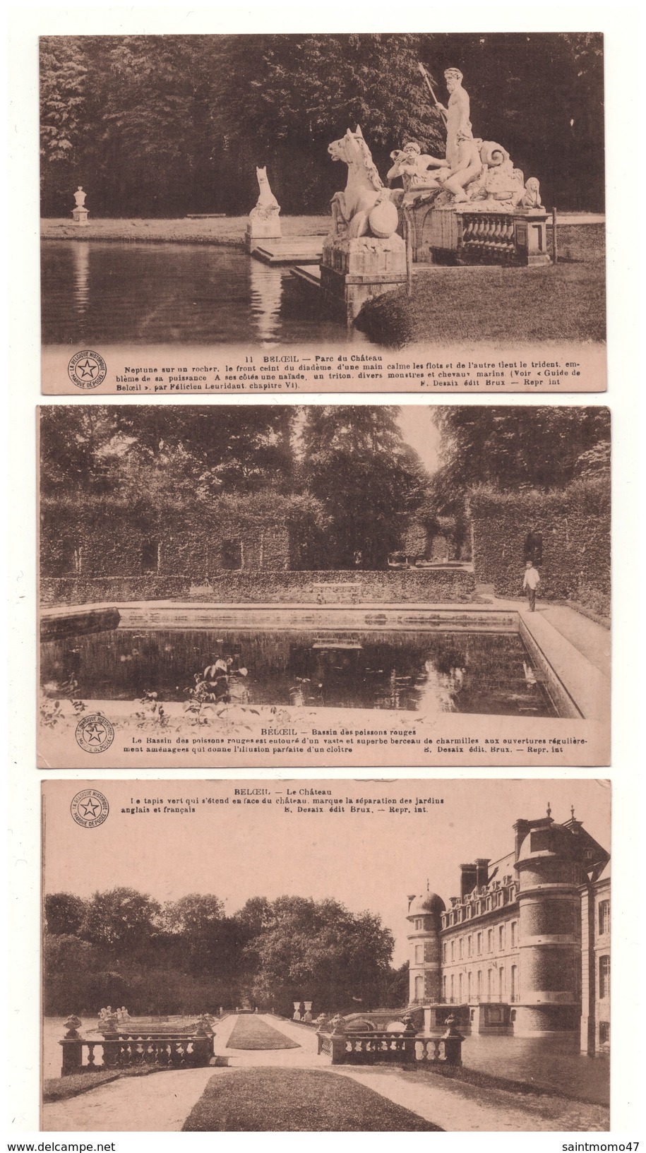 BELGIQUE . BELOEIL . LE CHÂTEAU . 3 CARTES POSTALES - Réf. N°4436 - - Beloeil