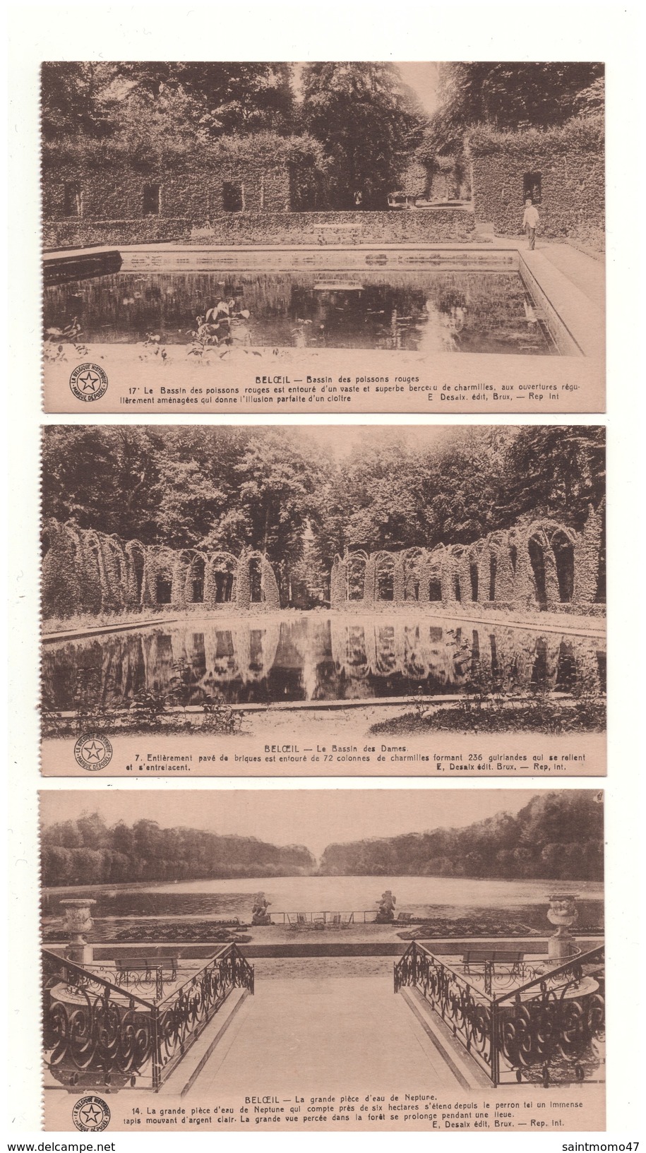 BELGIQUE . BELOEIL . LE CHÂTEAU . 3 CARTES POSTALES - Réf. N°4437 - - Beloeil