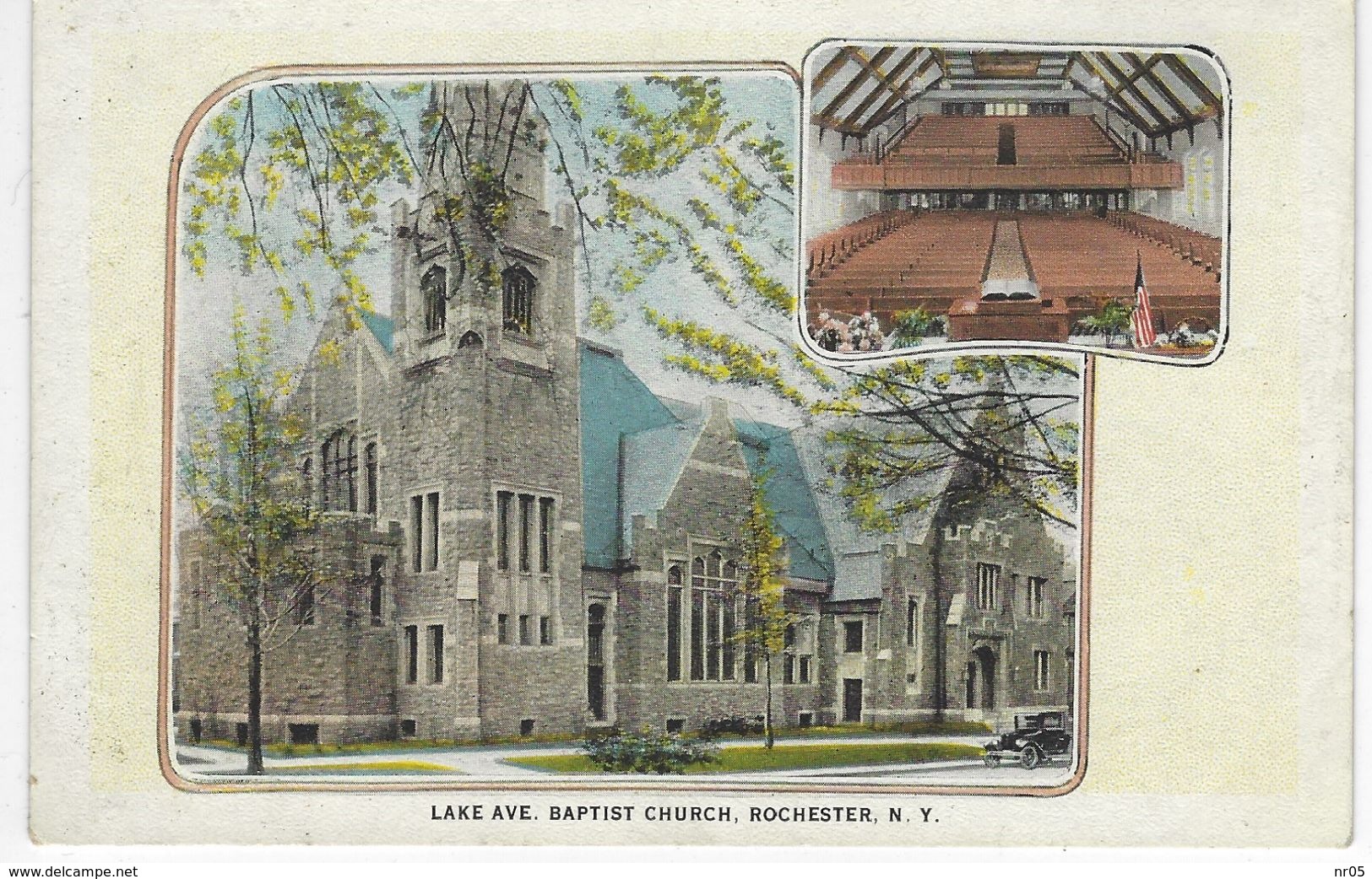 CPA ETATS UNIS ( Amerique ) -  LAKE AVE BAPTIST CHURCH - ROCHESTER - NEW YORK - Rochester