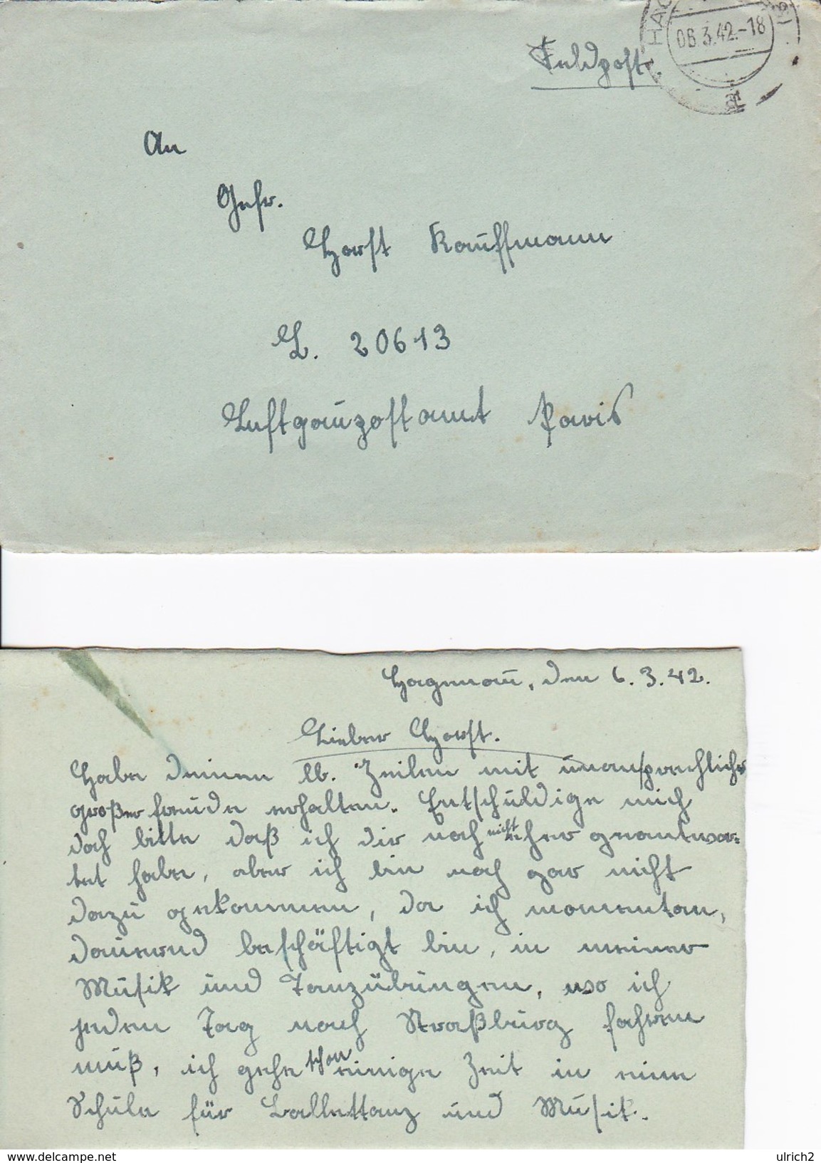 Feldpost Mit Inhalt - 1942 (30785) - Lettres & Documents