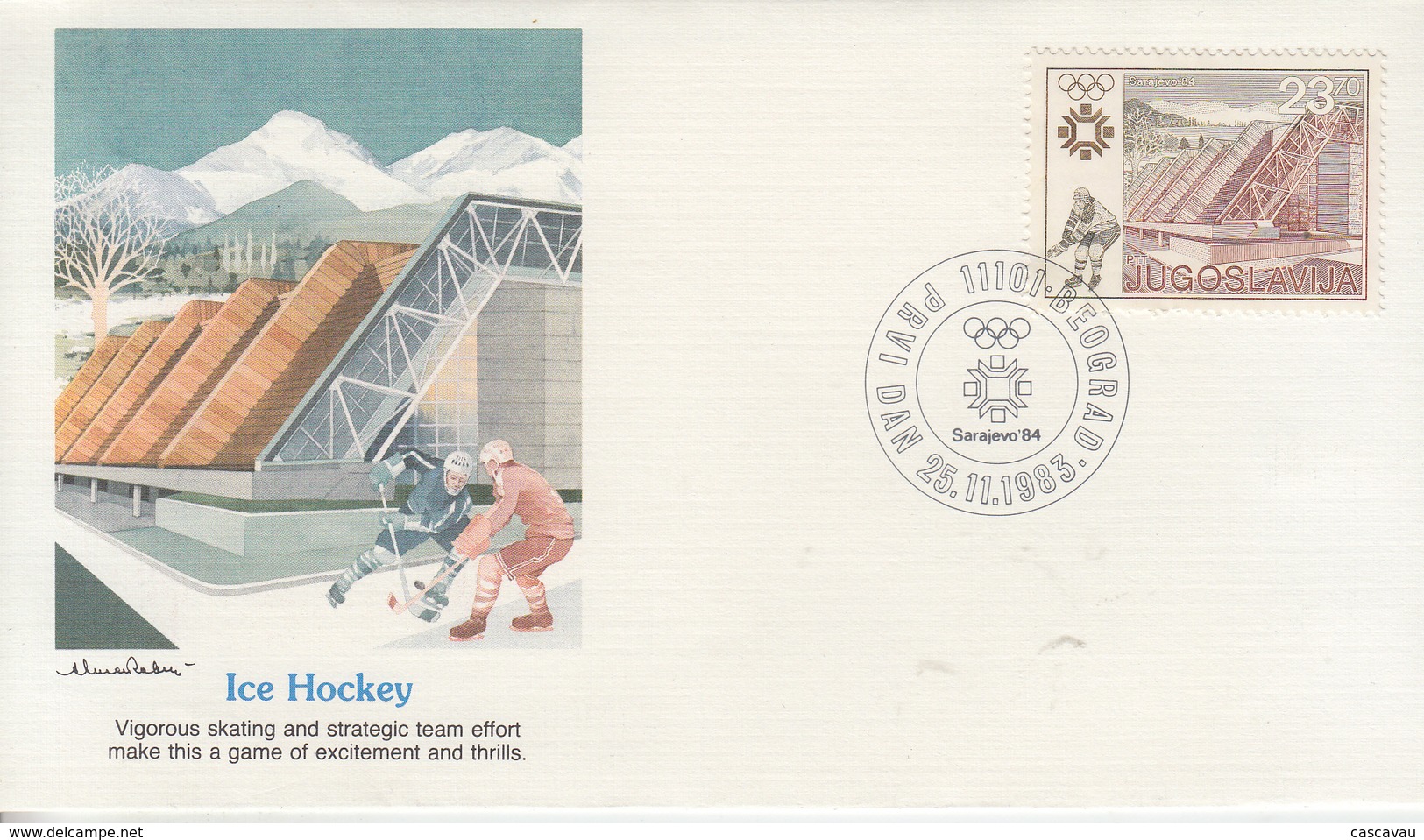 Enveloppe  FDC  1er  Jour   YOUGOSLAVIE    Jeux   Olympiques   SARAJEVO   1984 - Invierno 1984: Sarajevo