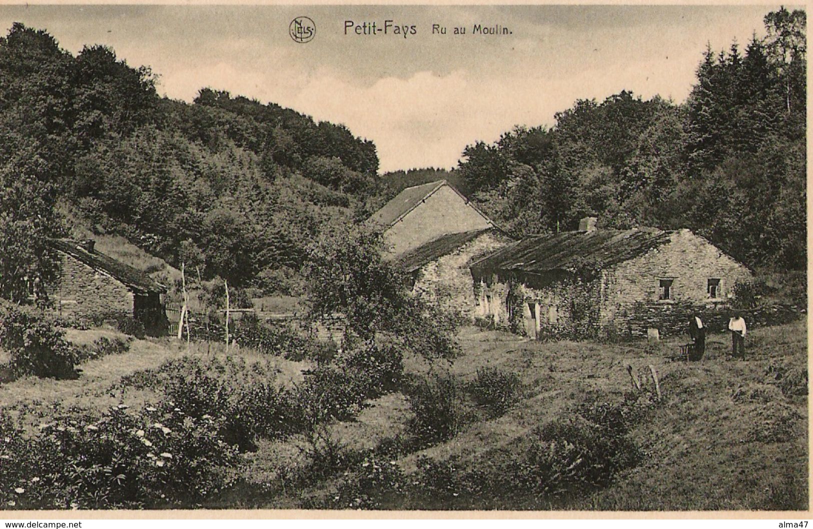 Petit-Fays - Monceau - Ru Au Moulin Animé - Circulé 1954 - Edit. Hôtel De La Vallée J. Robinet Grandjean - Bièvre