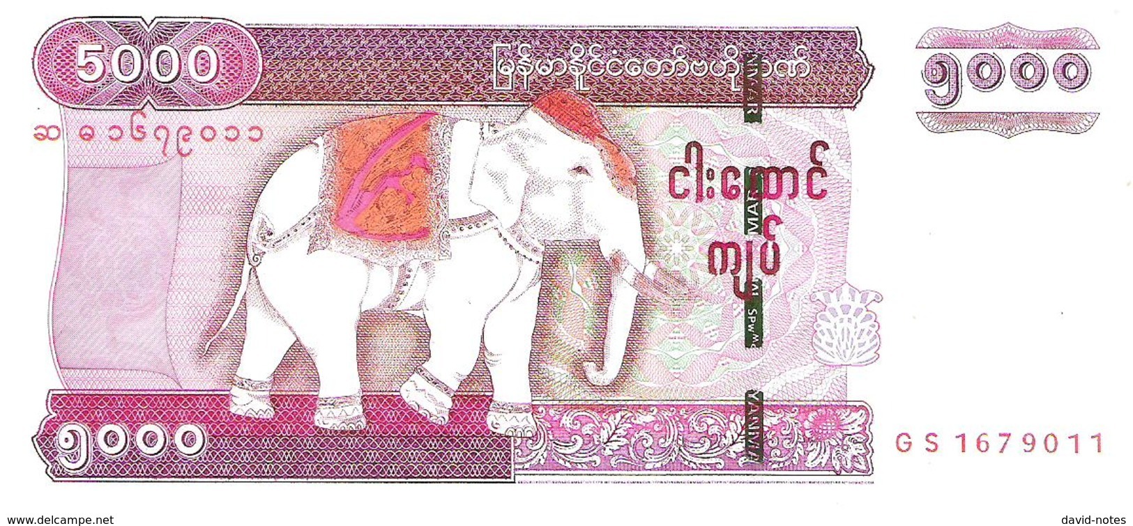 Myanmar - Pick 83 - 5000 Kyats 2015 - Unc - Myanmar