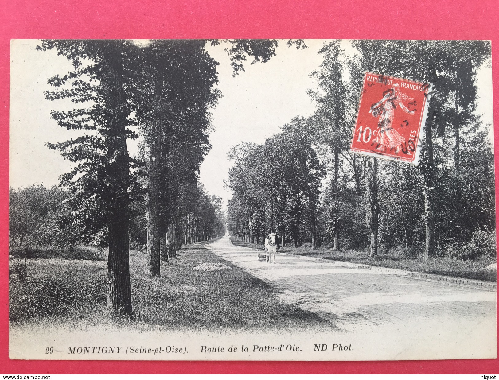 95 Val D'Oise, MONTIGNY Les Cormeilles, Route De La Patte-d'Oie, Animée, Cheval, (ND Phot) - Montigny Les Cormeilles