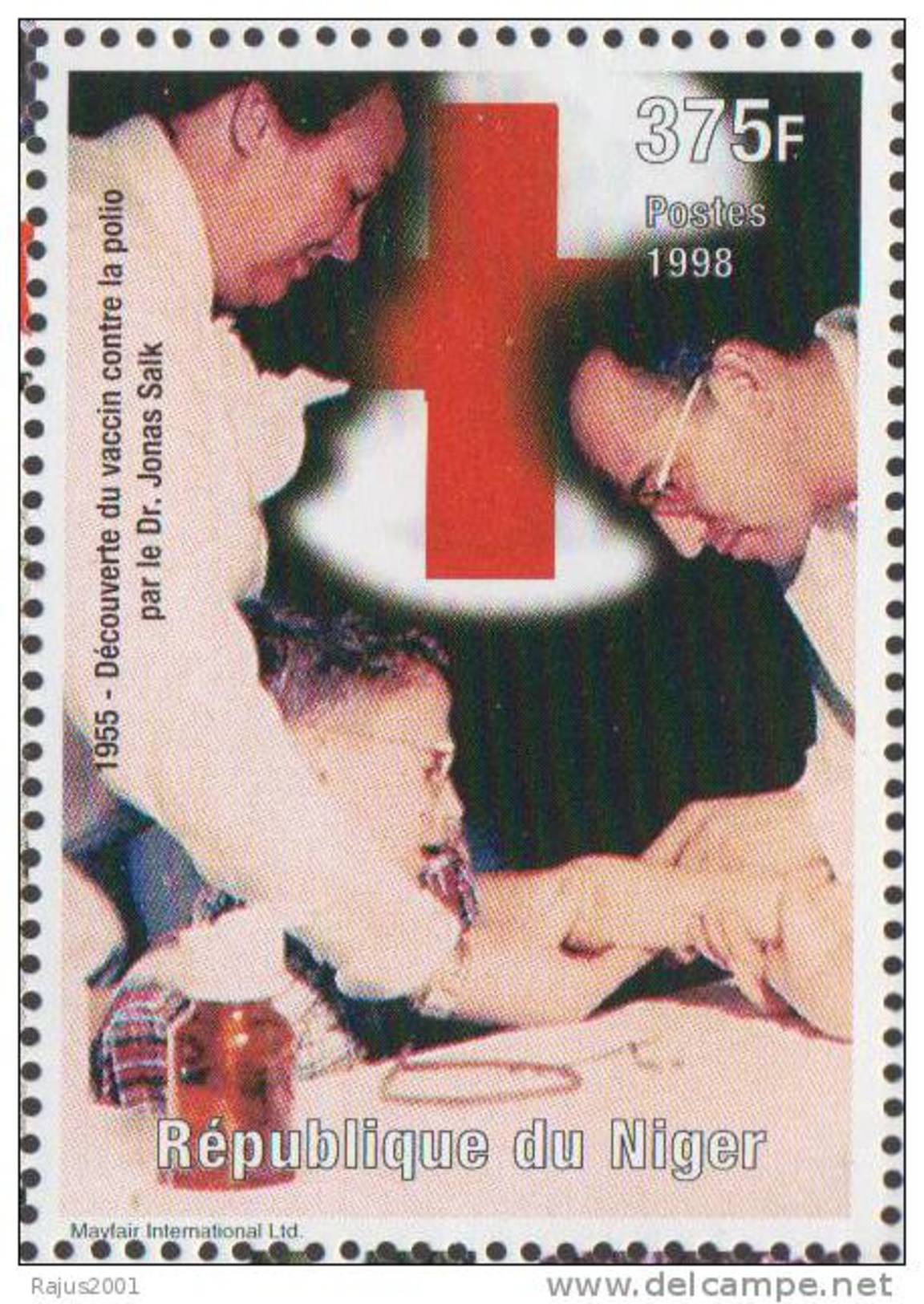 Dr Jonas Salk Polio Vaccine, Health, Disease, Immunization, Nobel Prize, Disabled / Handicapped, MNH, Niger - Medizin