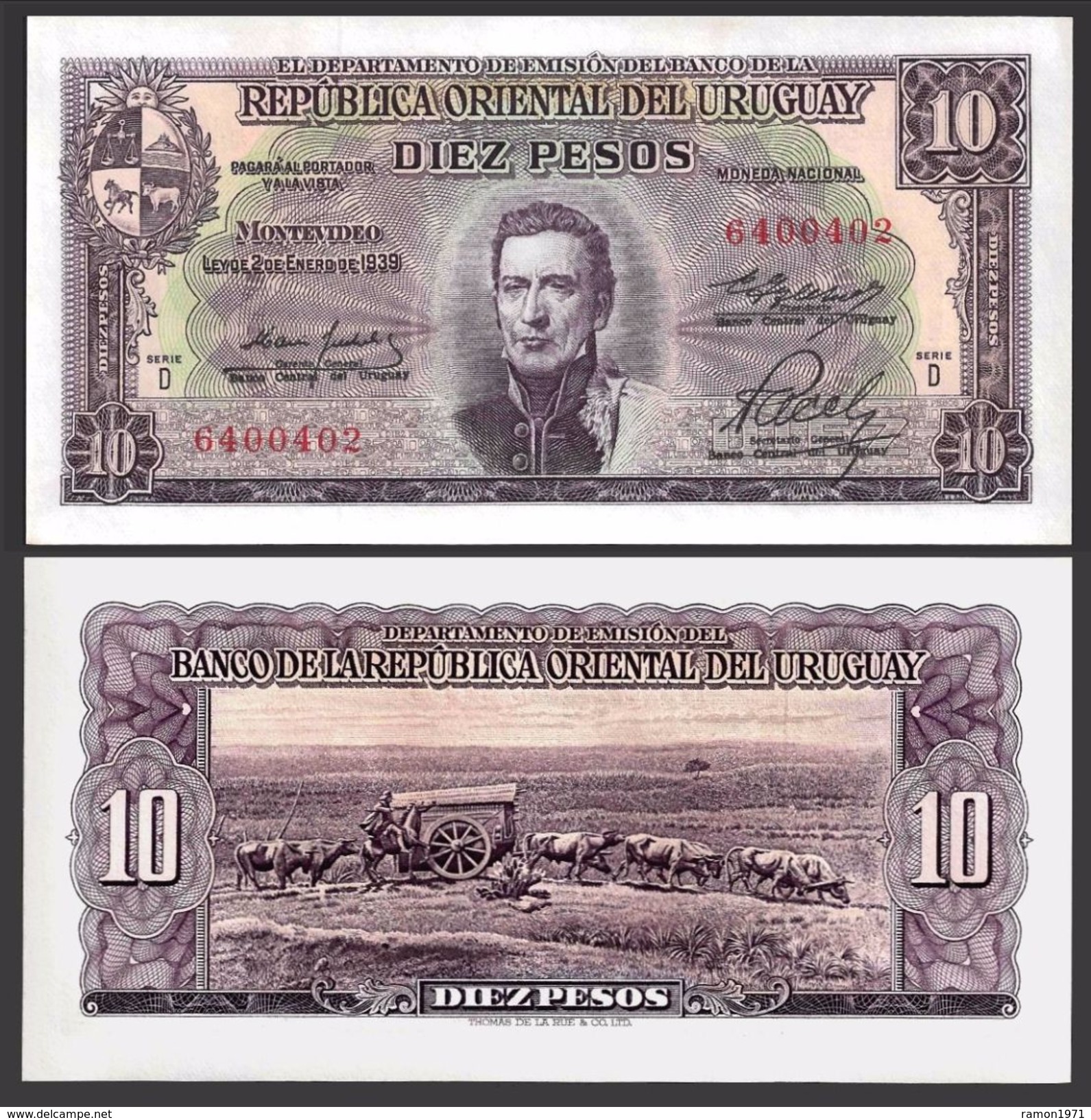 Uruguay - 10 Peso 1939 UNC - Uruguay