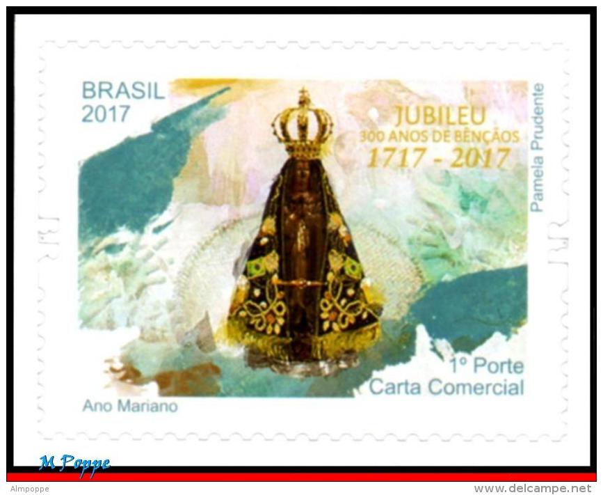 Ref. BR-V2017-11 BRAZIL 2017 RELIGION, JUBILEE OF OUR LADY OF, APARECIDA, 300 YEARS, MNH 1V - Unused Stamps
