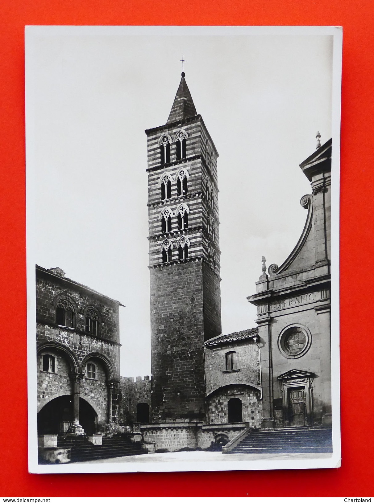 Cartolina Viterbo - Piazza Del Duomo - Il Campanile - 1940 Ca. - Viterbo