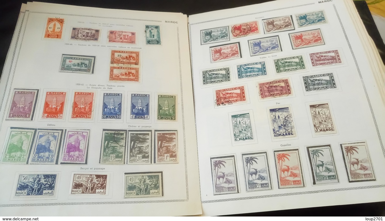 D187 LOT FEUILLES MAROC NEUFS / OB A TRIER BELLE COTE DÉPART 10€ - Collections (with Albums)