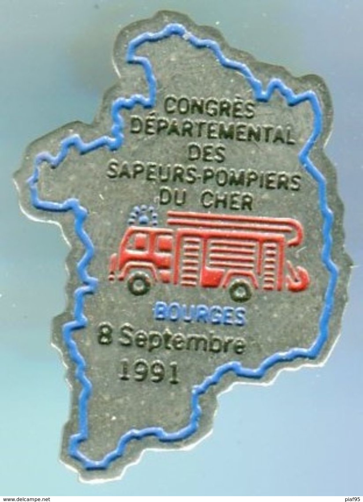 SAPEURS POMPIERS-CONGRES DEPARTEMENTAL SP DU CHER 1991 - Pompiers