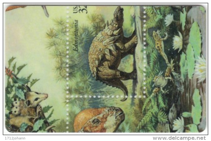 USA C-345 Prepaid NextGeneration - Prehistoric Animal, Dinosaur (Puzzle 1 Of 4) - FAKE - Sonstige & Ohne Zuordnung