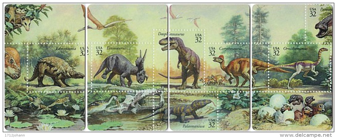 USA C-345 Prepaid NextGeneration - Prehistoric Animal, Dinosaur (Puzzle 1 Of 4) - FAKE - Sonstige & Ohne Zuordnung