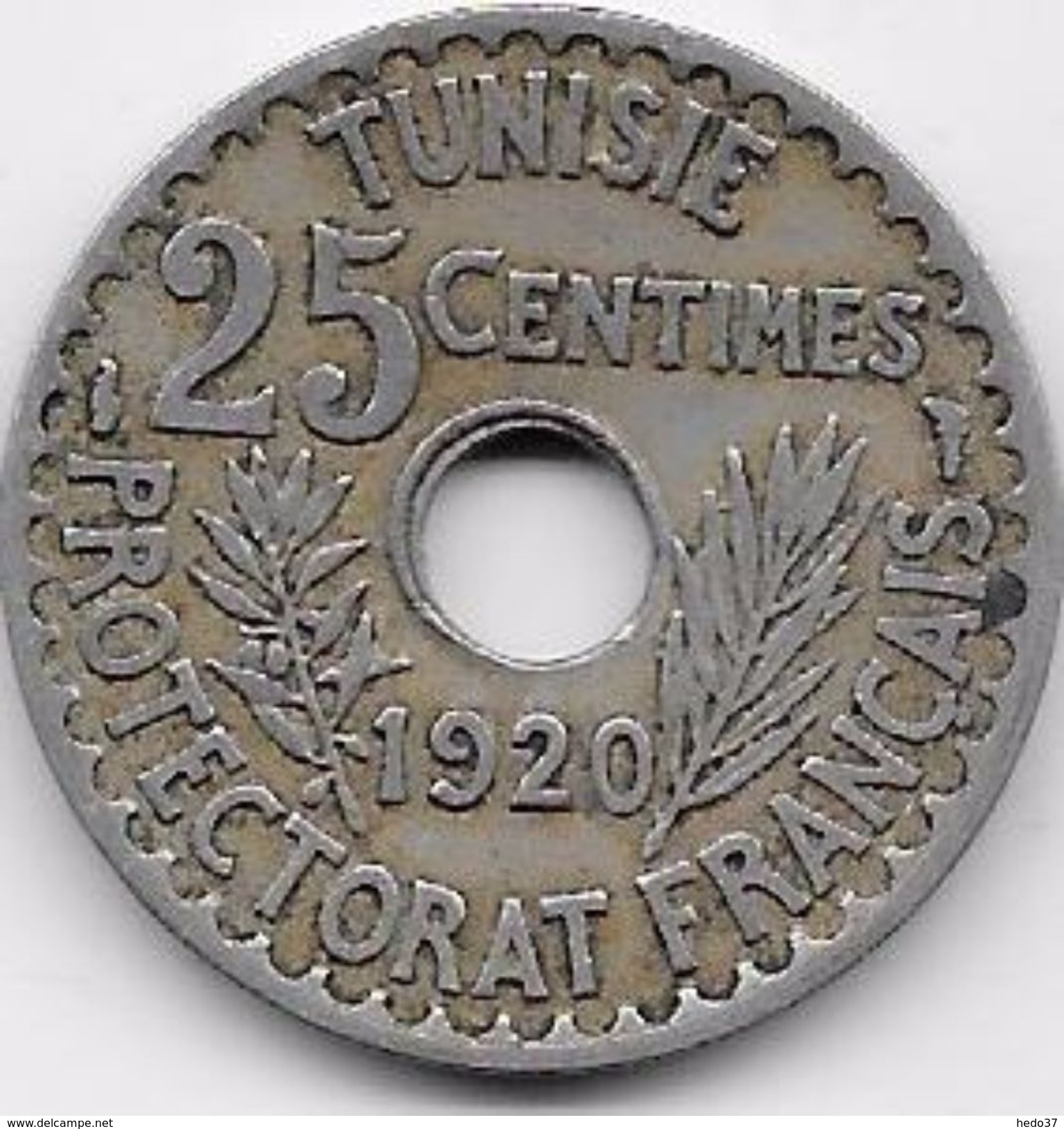 Tunisie 25 Centimes 1920 - Autres – Afrique
