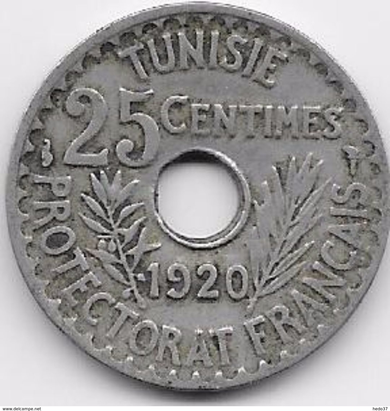 Tunisie 25 Centimes 1920 - Autres – Afrique