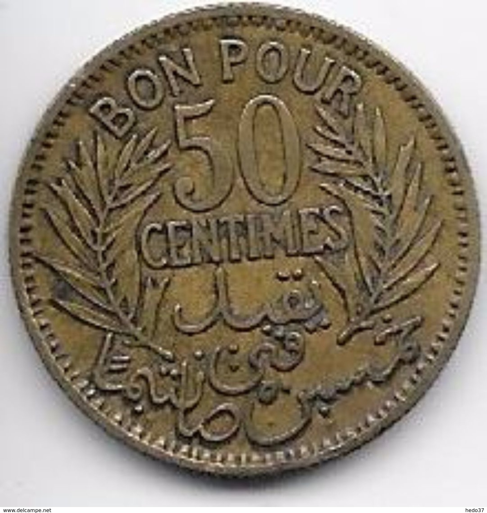 Tunisie 50 Centimes 1921 - Autres – Afrique