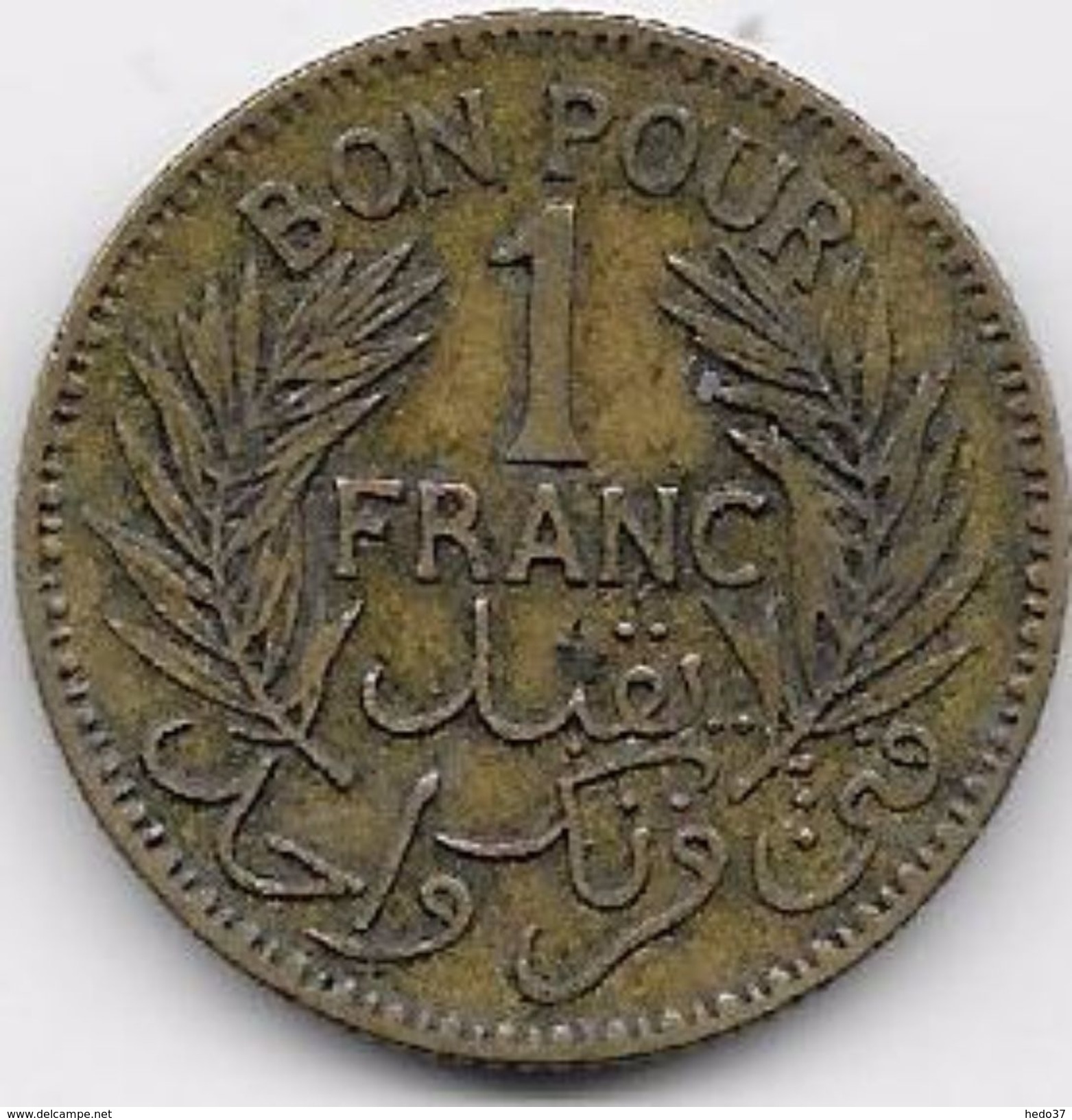 Tunisie 1 Franc 1945 - Autres – Afrique