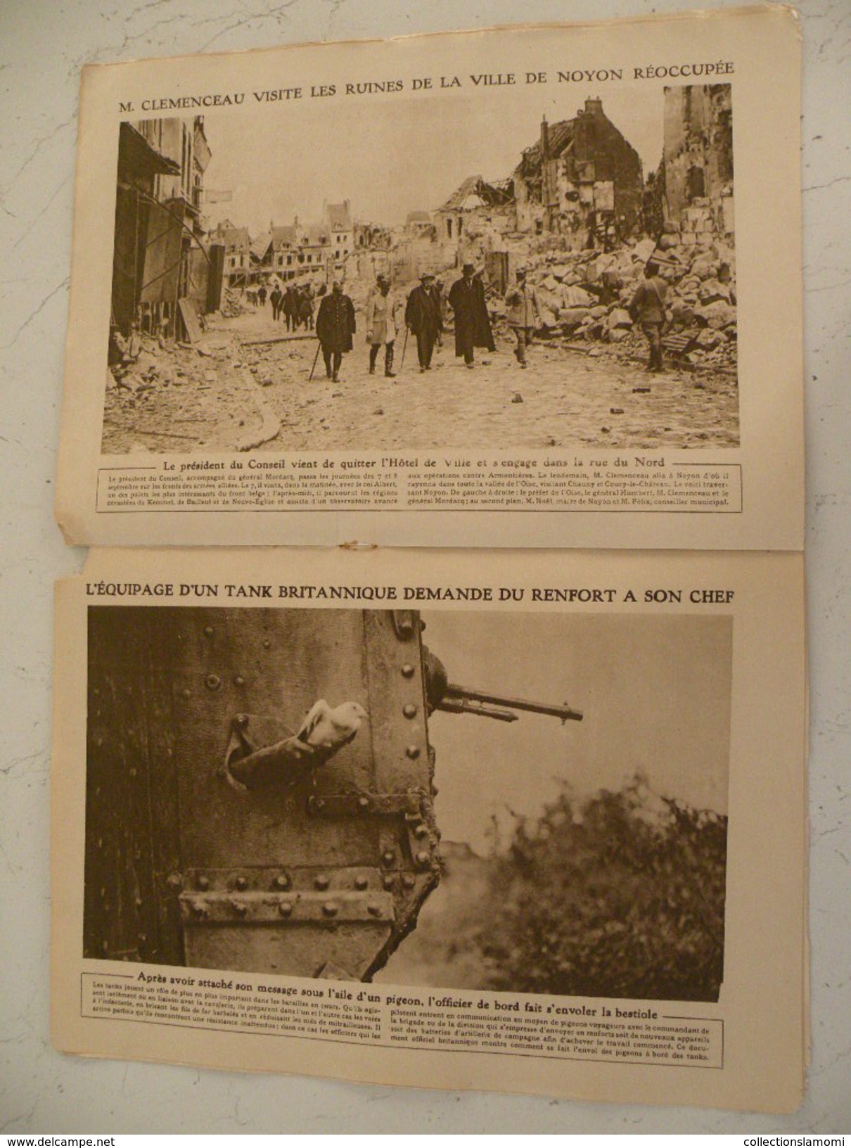 Le Miroir Guerre 1914/1918>Journal N°253 > 29.9.1918>Un Obusier Américain,Les Américains Sur Le Front,Ville De St Michel - Guerre 1914-18