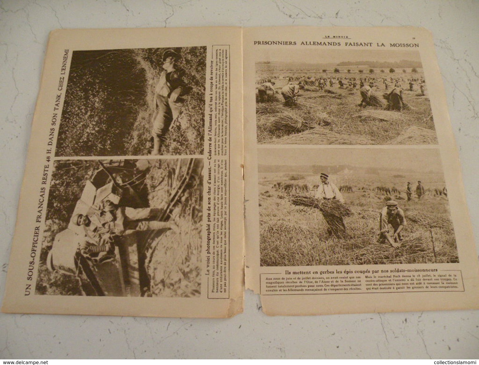 Le Miroir Guerre 1914/1918>Journal N°253 > 29.9.1918>Un Obusier Américain,Les Américains Sur Le Front,Ville De St Michel - Guerre 1914-18