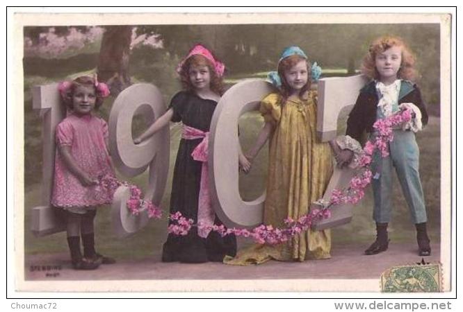 (Nouvel An) 046, Bonne Année 1905, Etoile Série 3098, Enfants - Nouvel An