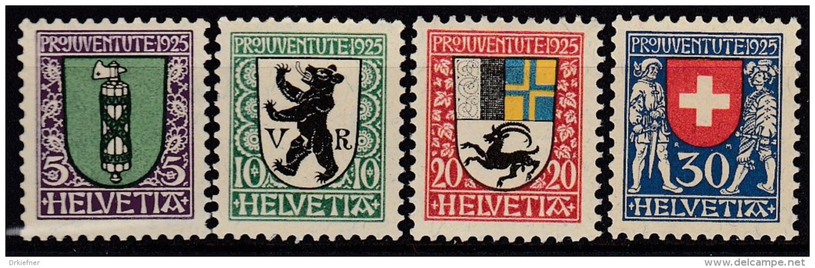 SCHWEIZ  214-217, Postfrisch **, PRO JUVENTUTE 1925, Wappen - Ungebraucht
