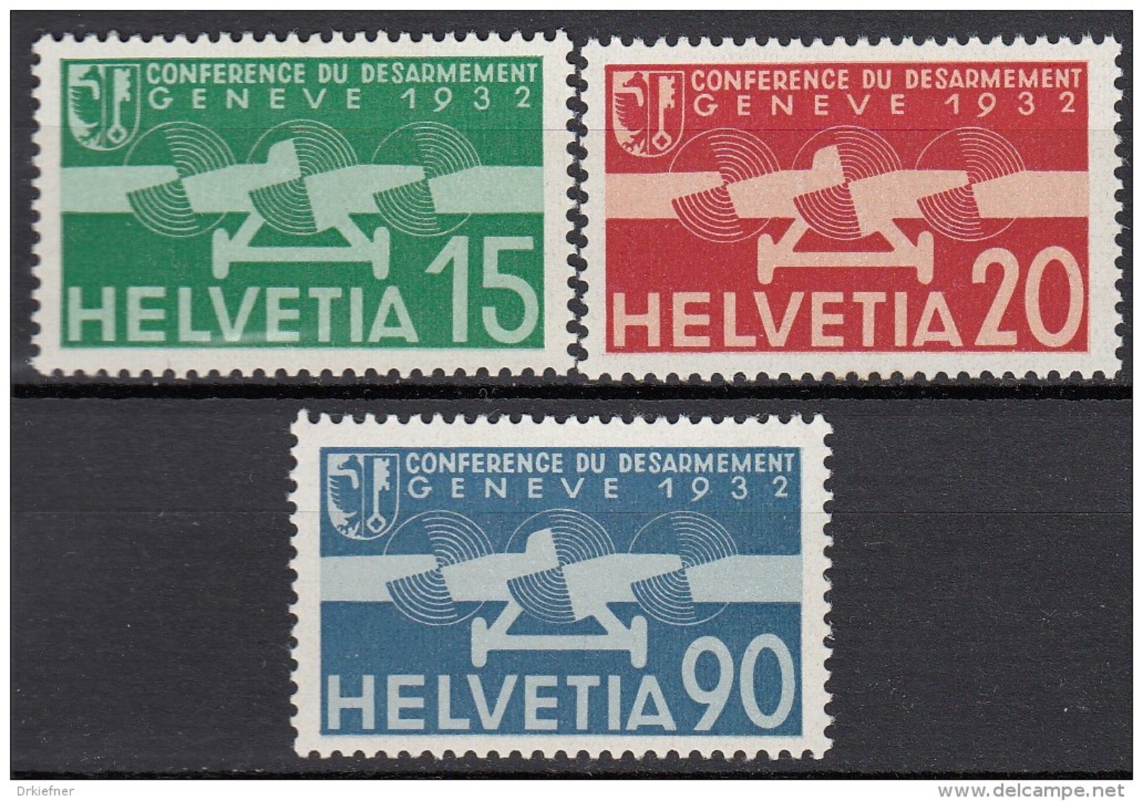 SCHWEIZ  256-258, Postfrisch **, Luftpostmarken 1932 - Ungebraucht