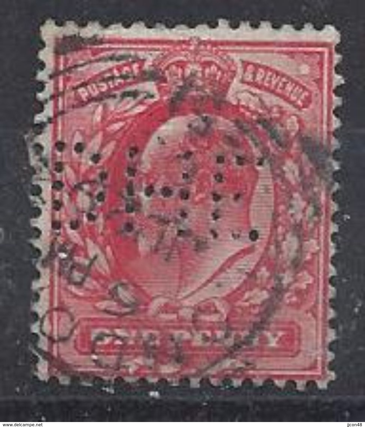 GB 1902 KE VII. 1d (o) SG.219. Mi.104. (perfin.D H E) - Perfins