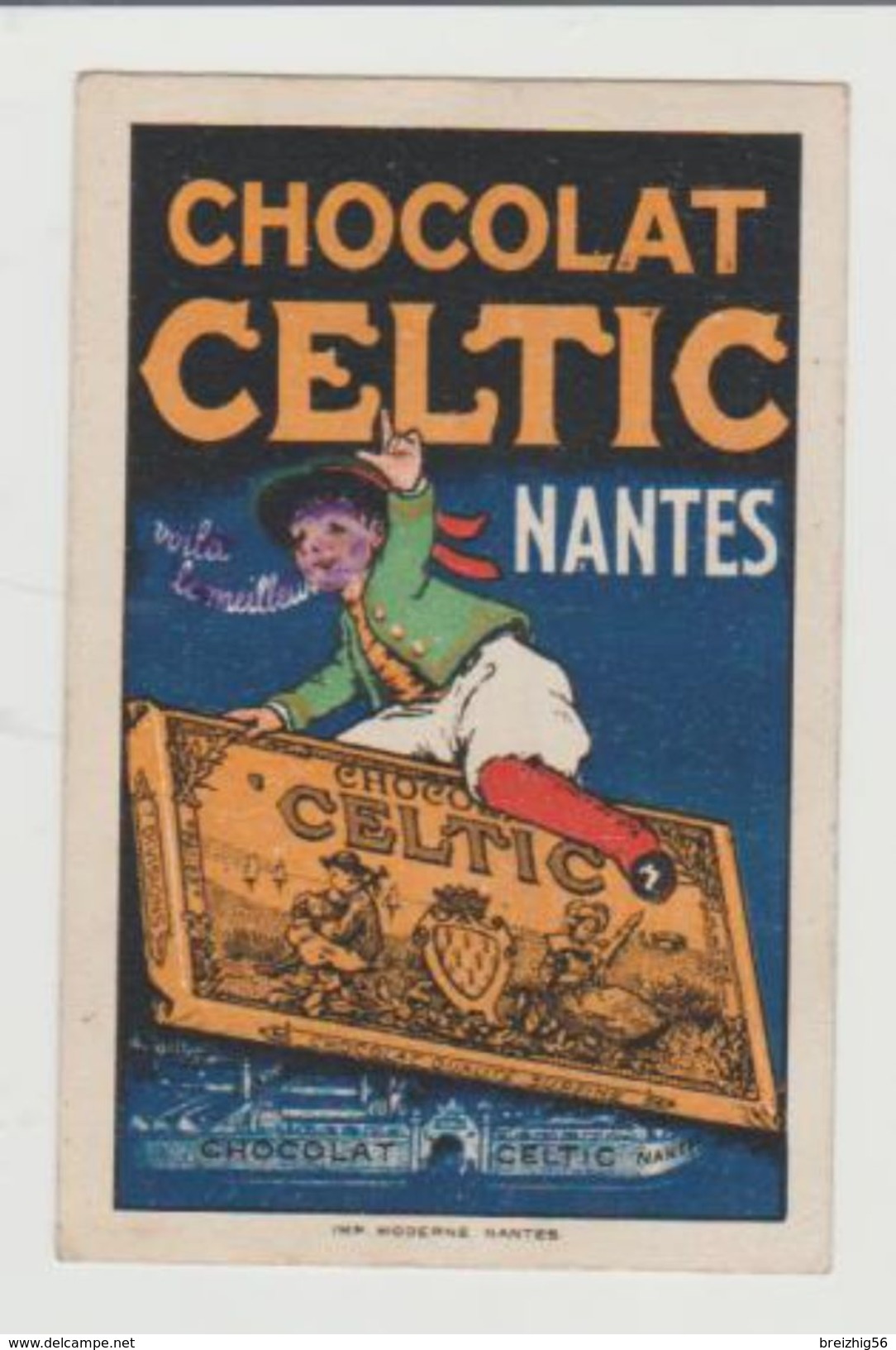 Image - Chromo CHOCOLAT CELTIC NANTES - Autres & Non Classés