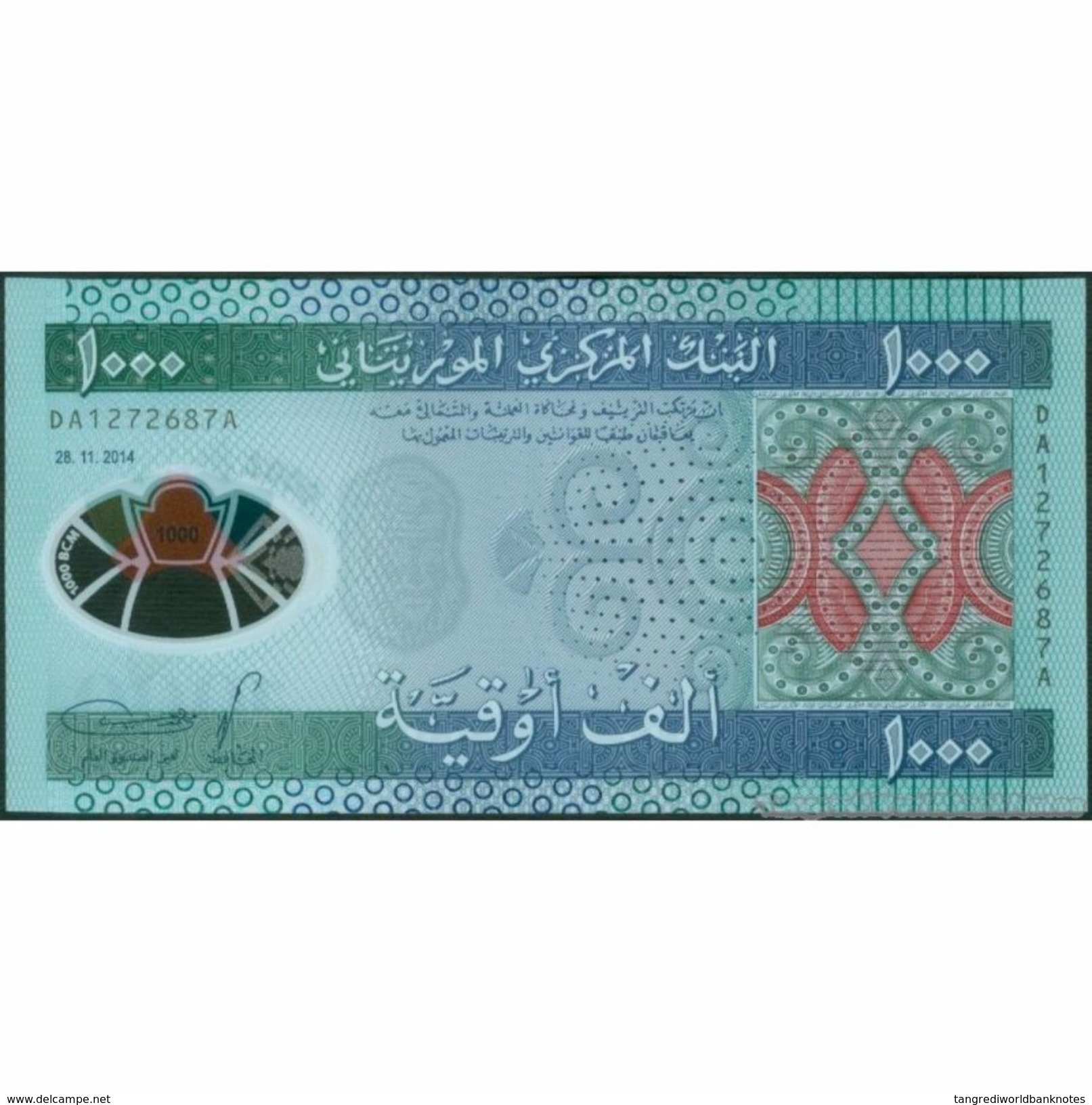 TWN - MAURITANIA 19 - 1000 1.000 Ouguiya 28.11.2014 Polymer DA - A UNC - Mauritania