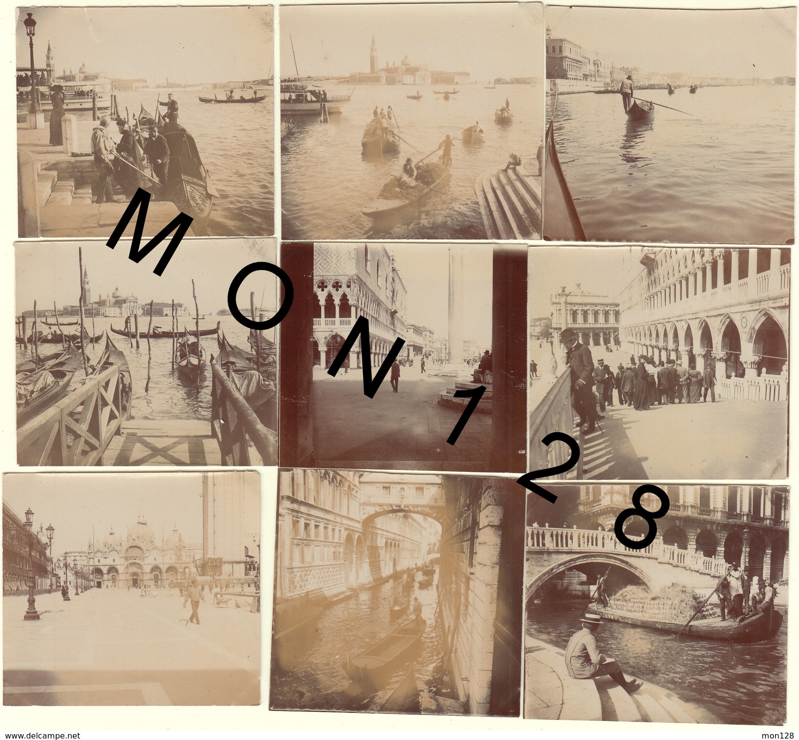 ITALIE - VENISE/VENEZIA - 17 PHOTOS DIVERSES DE 1909 - DIM 6,5x6 Cms - PHOTOS D'EPOQUE - Lieux