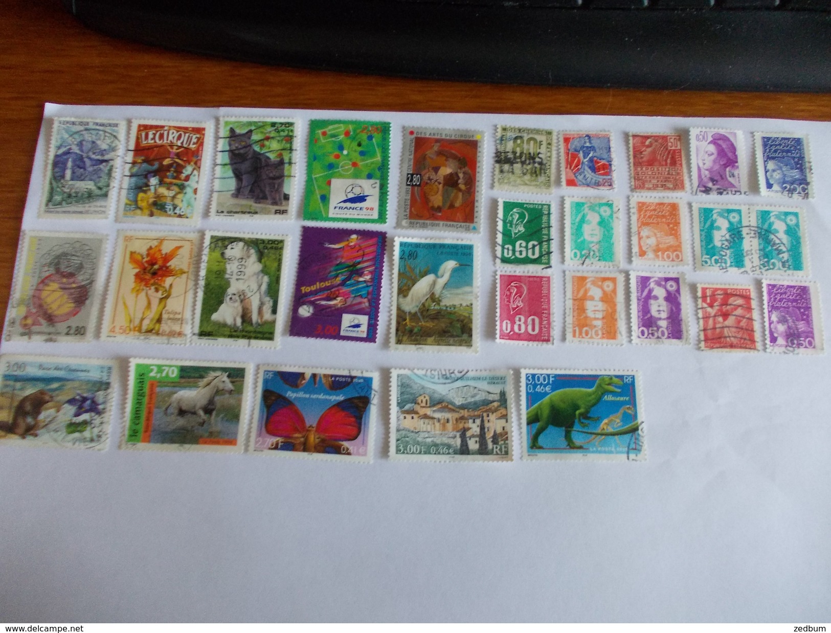 TIMBRE France Lot De 30 Timbres à Identifier Cirque - Mezclas (max 999 Sellos)