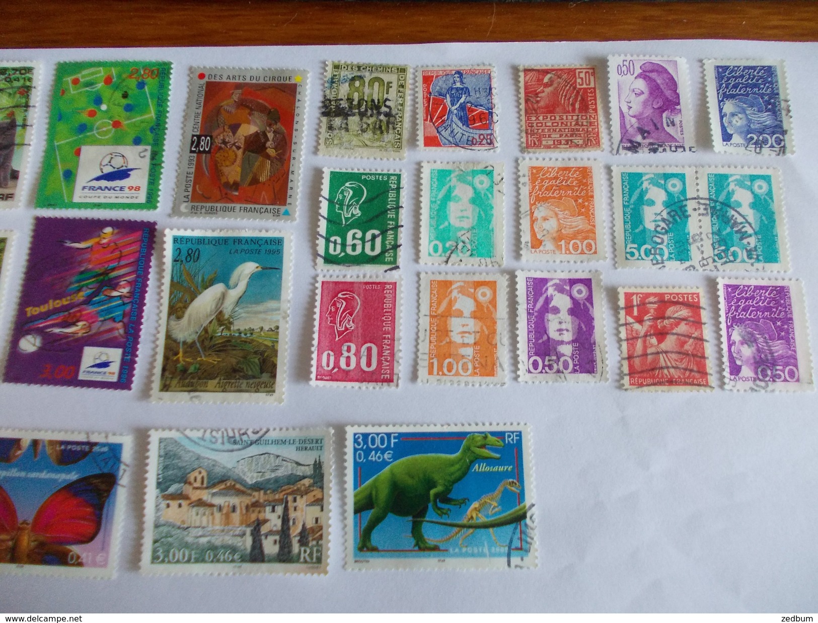 TIMBRE France Lot De 30 Timbres à Identifier Cirque - Mezclas (max 999 Sellos)