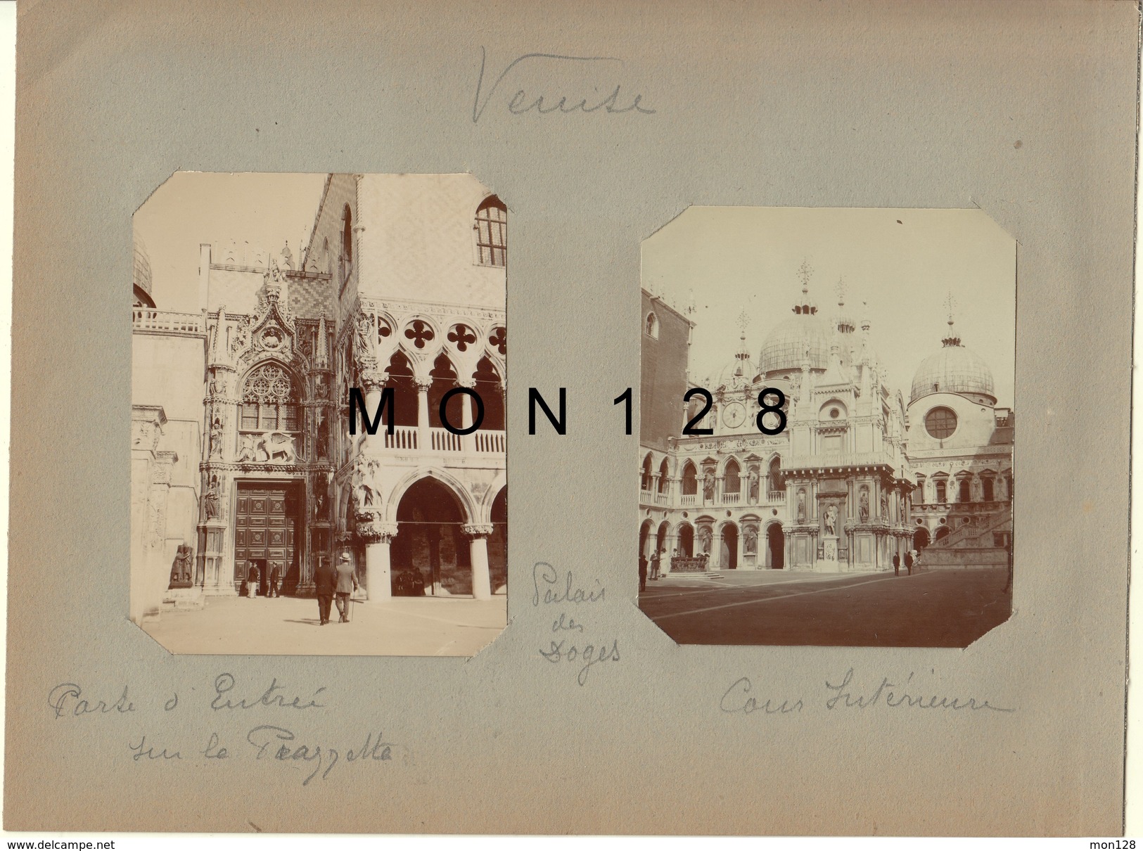 ITALIE-VENISE/VENEZIA -14 PHOTOS DIVERSES DE 1909 -DIM 10x8 Cms -PHOTOS D'EPOQUE NON COLLEES (pages D'un Album Ancien) - Lieux