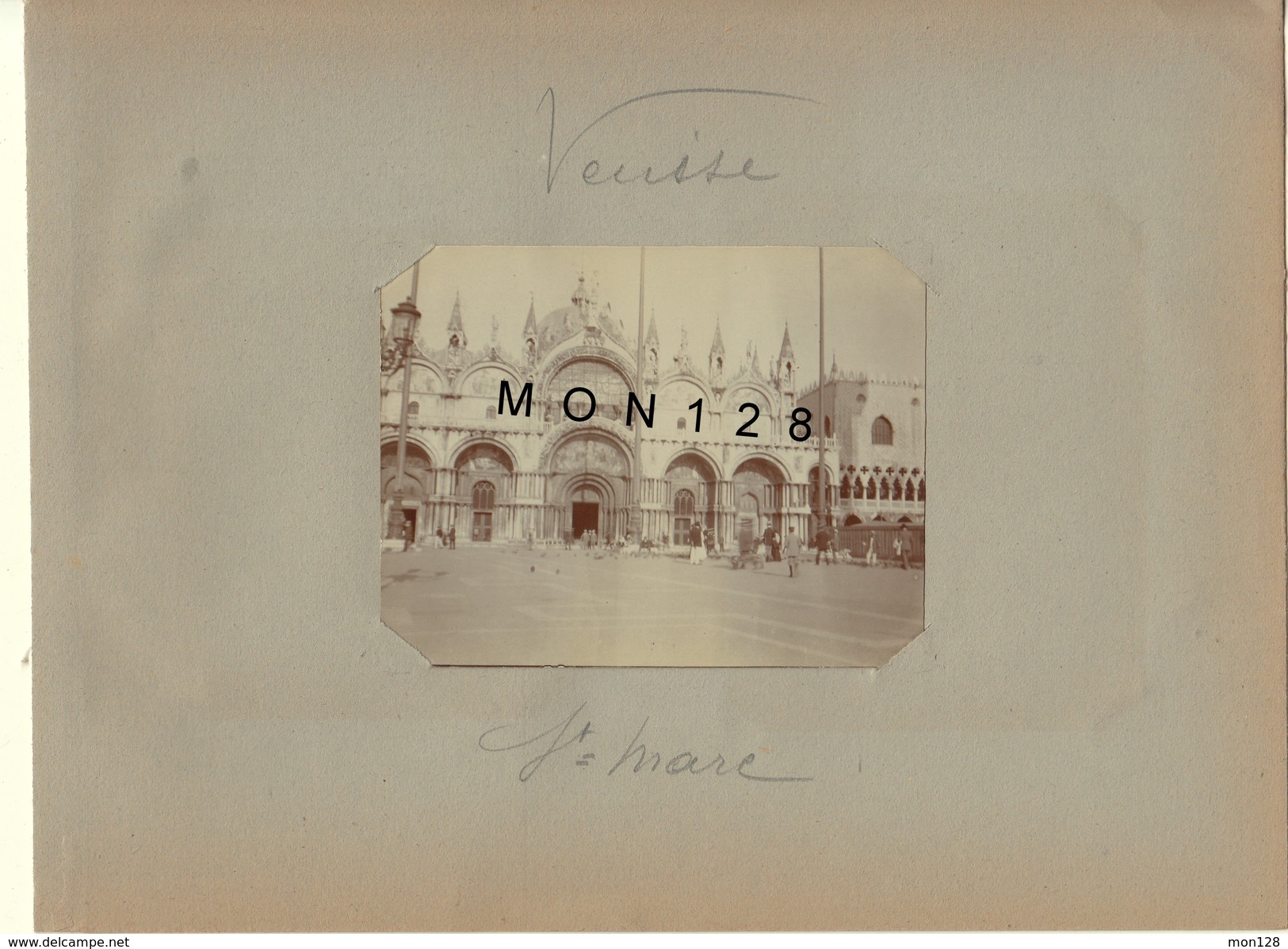 ITALIE-VENISE/VENEZIA -14 PHOTOS DIVERSES DE 1909 -DIM 10x8 cms -PHOTOS D'EPOQUE NON COLLEES (pages d'un album ancien)
