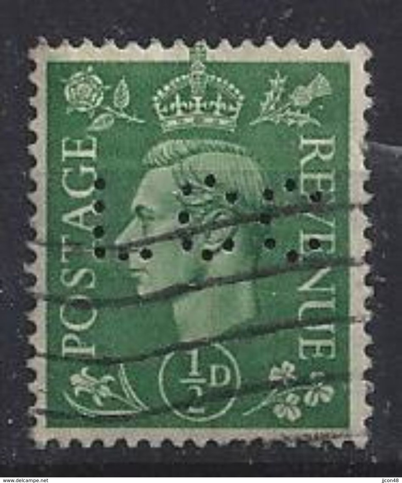 GB 1941  KG VI. 1/2d (o) SG.485. Mi.221. (perfin.LCC) - Perfins