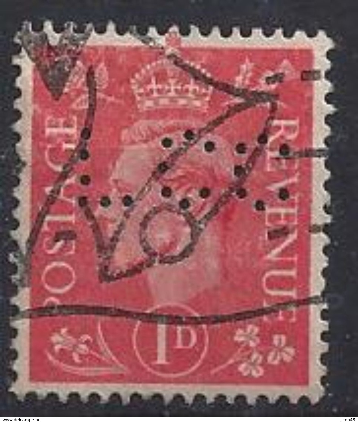 GB 1941  KG VI. 1d (o) SG.486. Mi.222. (perfin.LCC) - Perfins