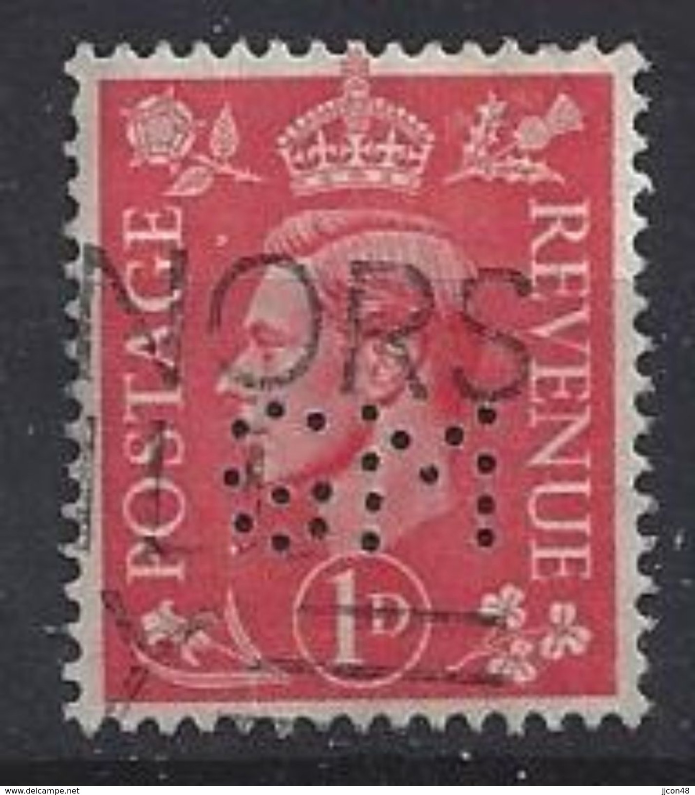 GB 1941  KG VI. 1d (o) SG.486. Mi.222. (perfin.GM) - Gezähnt (perforiert)