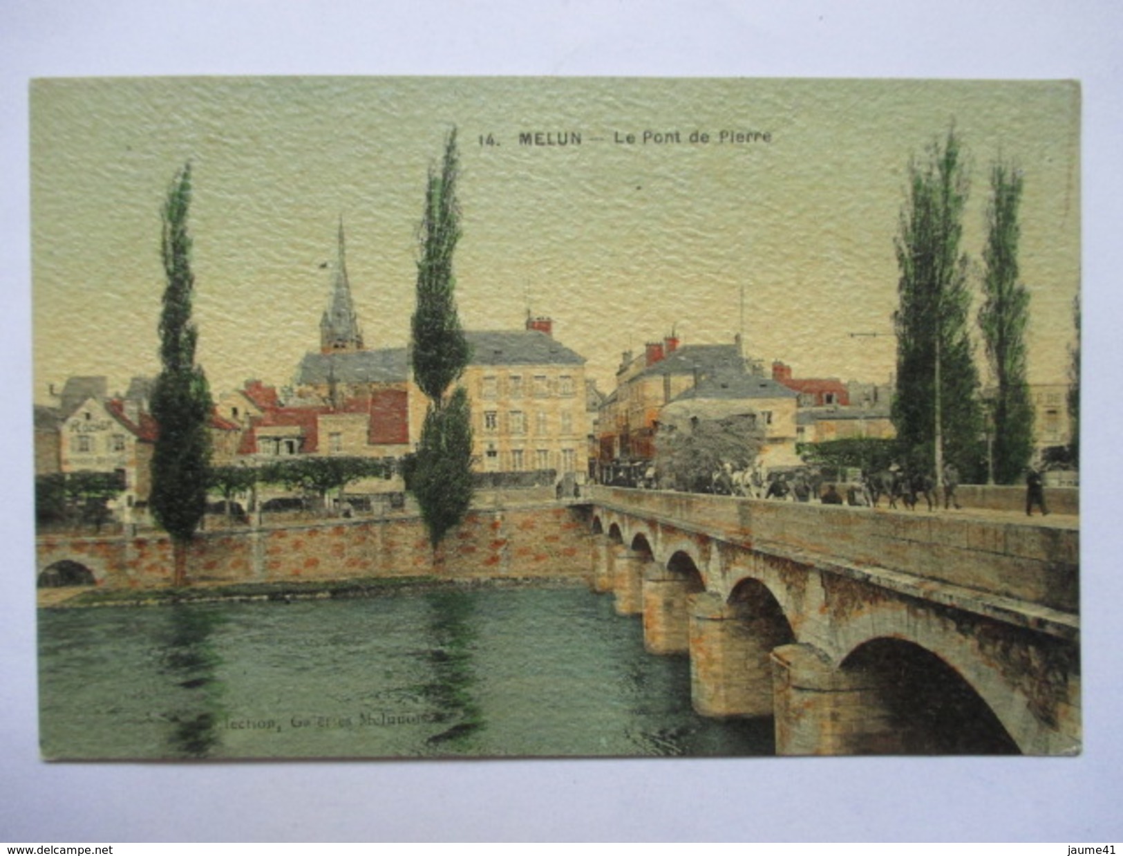 SEINE & MARNE   77     MELUN   -   LE PONT DE PIERRE       ANIME     TTB - Melun