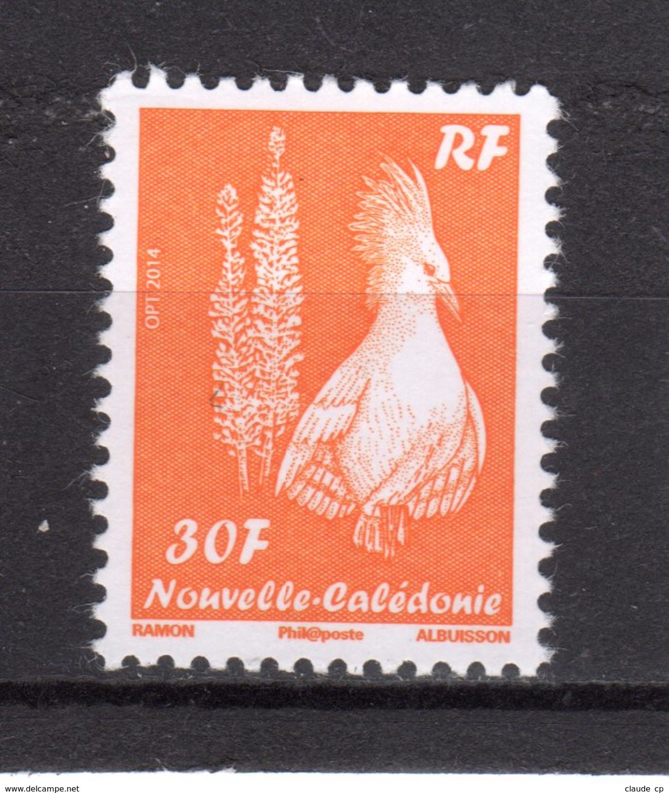 Nouvelle-Calédonie  30 F Orange  **  N° Y& T  Xx  Philaposte / 2014 - Unused Stamps