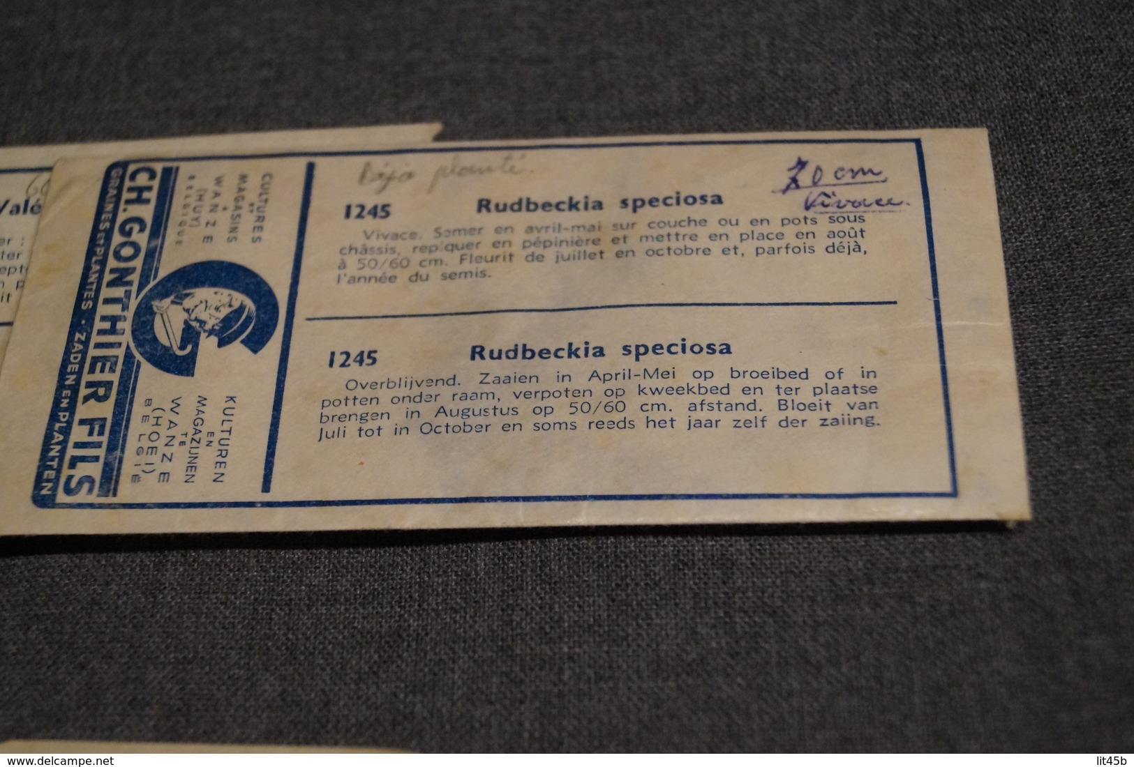 Très Beau Lot D'ancien Paquets De Semences (20),Fleurs,graines,Gonthier,etc...1947 Avec Facture D'époque,jardinage - Pubblicitari