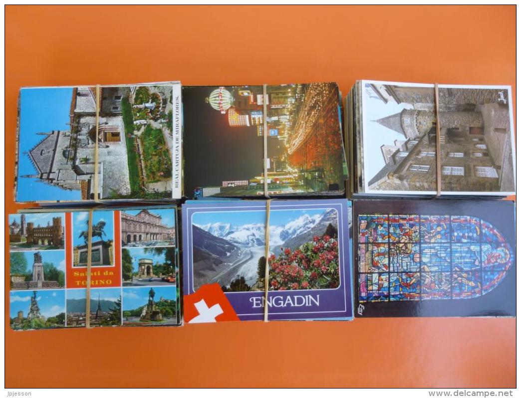 LOT DE PLUS DE 3000 CARTES MODERNES FRANCE ET ETRANGER  VOIR LES SIX PHOTOS - 500 Postcards Min.