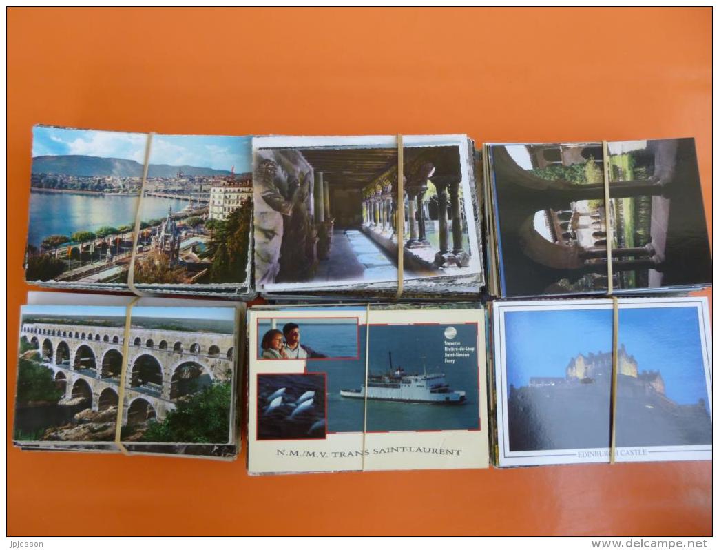 LOT DE PLUS DE 3000 CARTES MODERNES FRANCE ET ETRANGER  VOIR LES SIX PHOTOS - 500 Postcards Min.