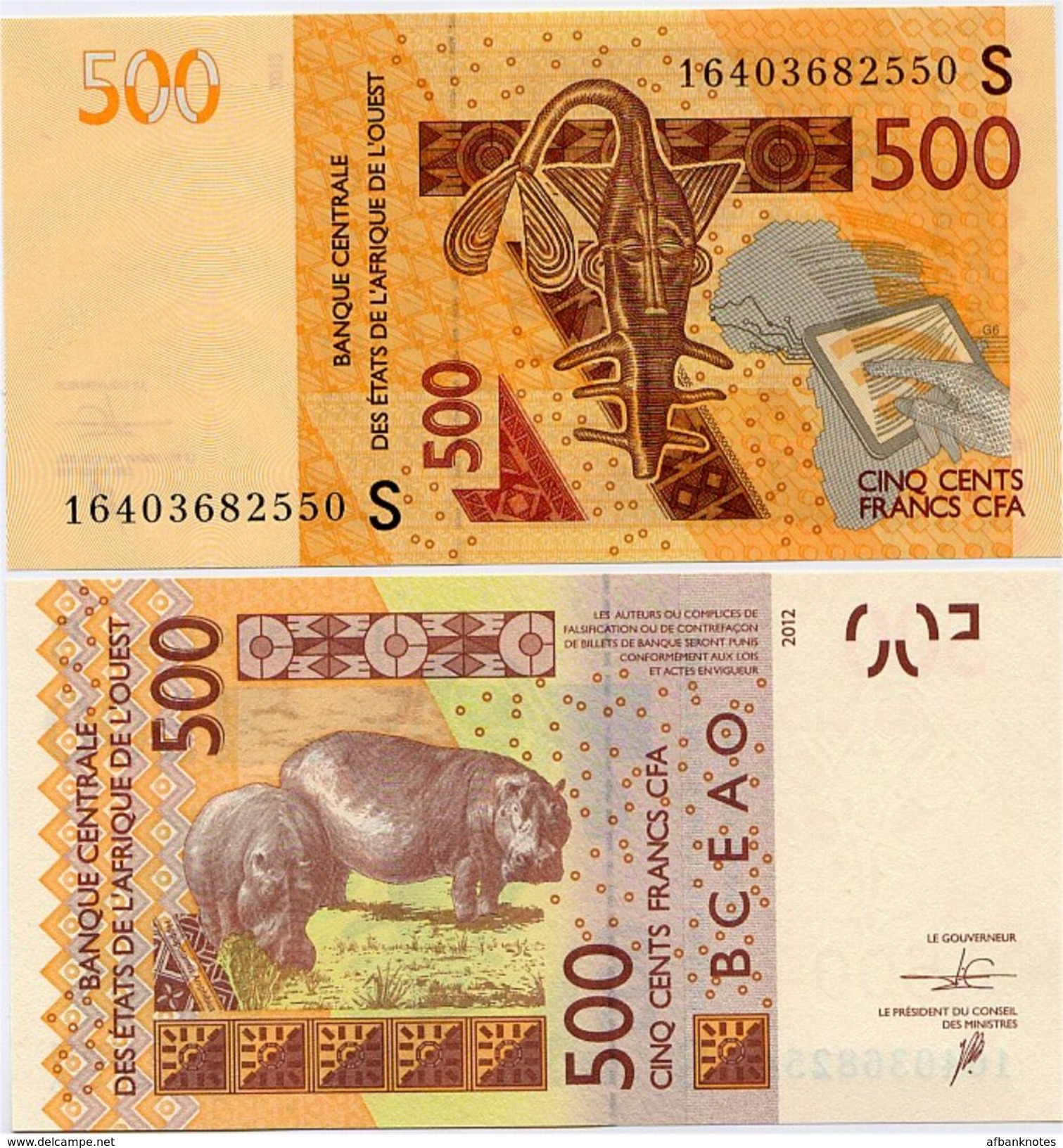 WEST AFRICAN STATES   S: Guinea Bissau        500 Francs       P-919S[d]       2003 - (20)16       UNC - West-Afrikaanse Staten