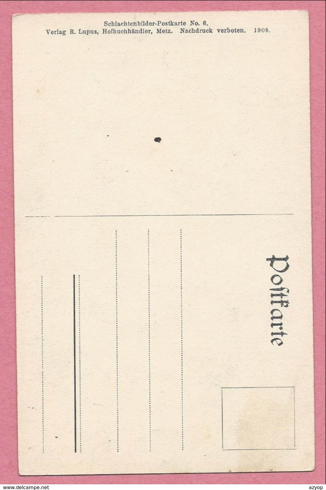 54 - 57 - Environs MARS LA TOUR - Guerre 1870 - Dessin Patriotique De Th. ROCHOLL - Editeur R. LUPUS à METZ - Metz Campagne