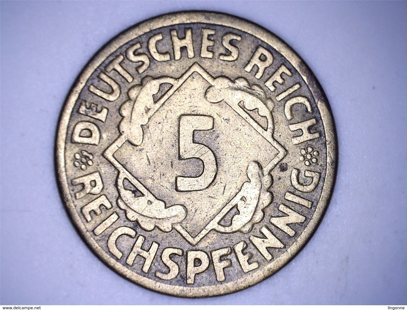 ALLEMAGNE - 5 REICHSPFENNIG 1925.F - 5 Rentenpfennig & 5 Reichspfennig