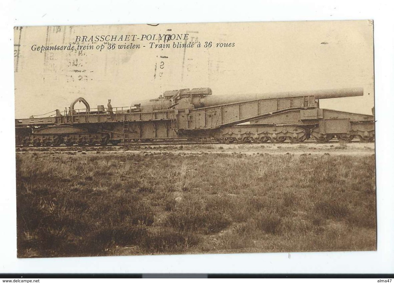 Brasschaet - Polygone - Train Blindé à 36 Roues - Gepantserde Trein Op 36 Wielen - Circulé Vers 1920 - Brasschaat