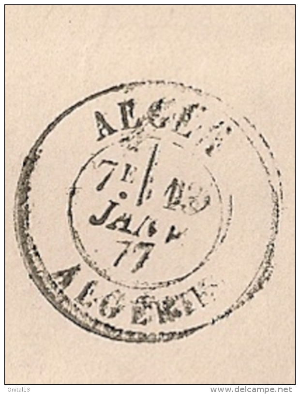 LETTRE 1877 PROCUREUR REPUBLIQUE SAINT JEAN D'ANGELY  A PROCUREUR ALGER    CPA1055 - 1877-1920: Période Semi Moderne